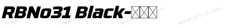 RBNo31 Black字体转换